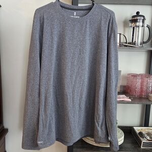 Free Country XL Men's Gray Long Sleeve Shirt Cozy Warm Soft